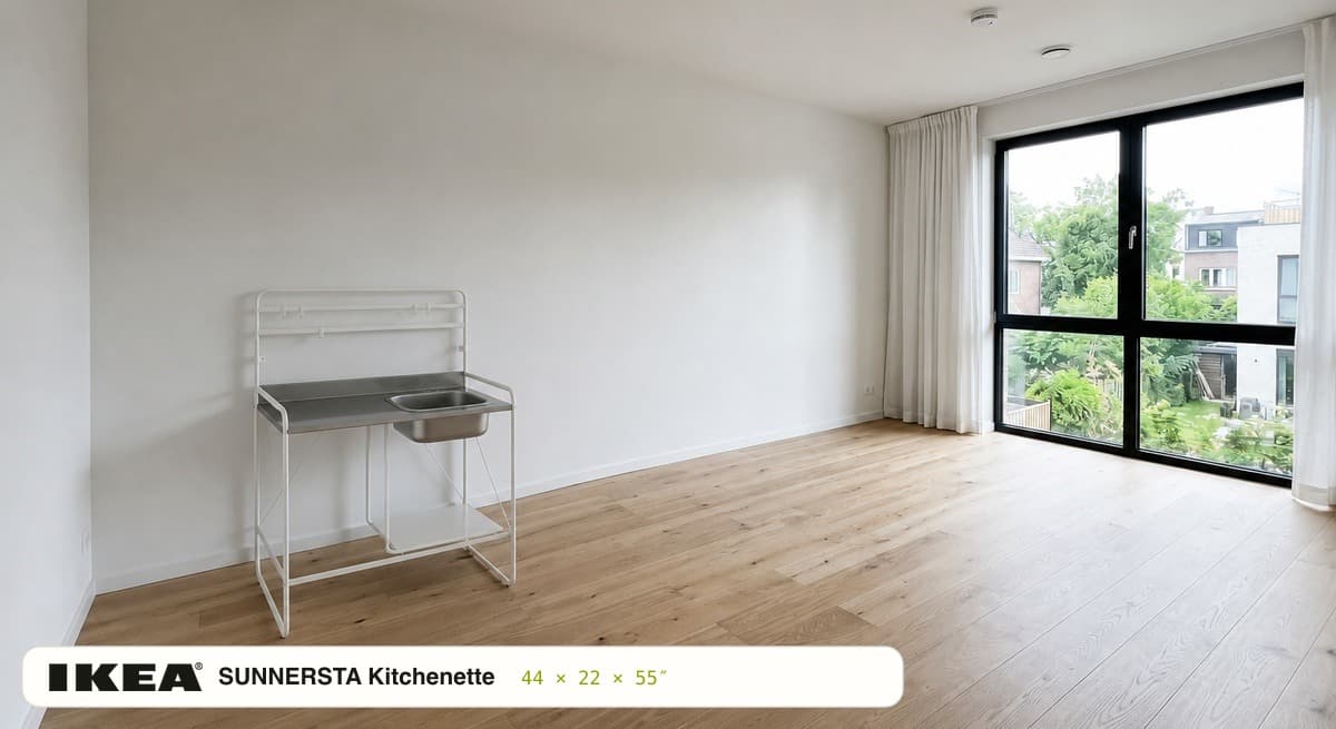 SUNNERSTA Kitchenette in the room after the try-on