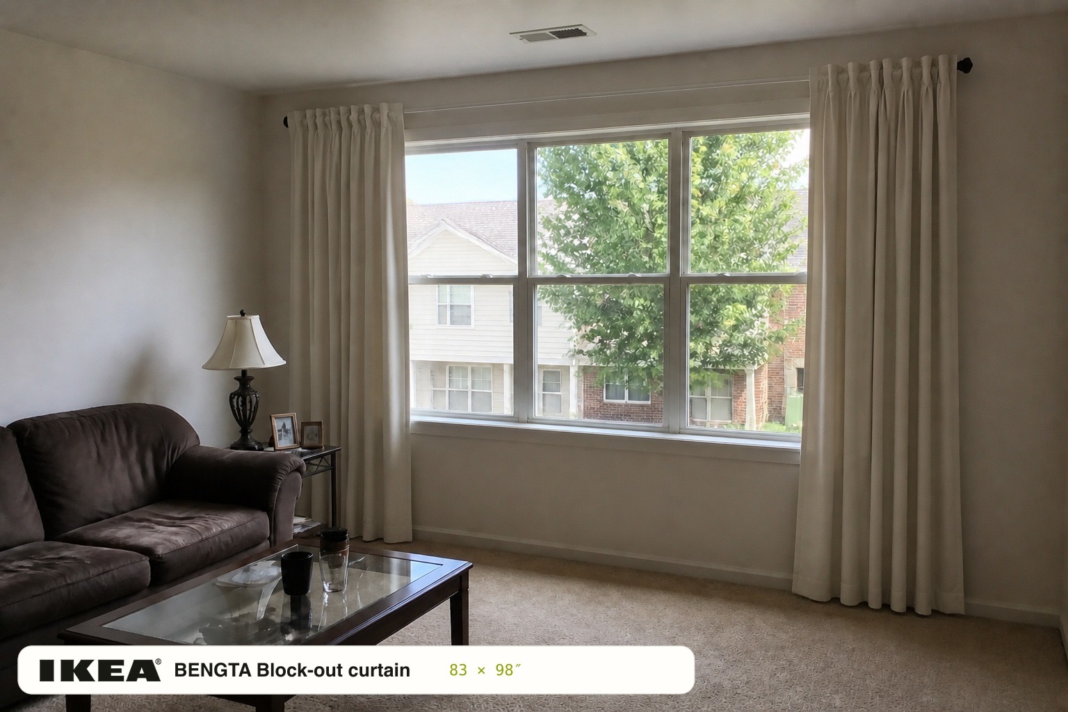 BENGTA Block-out curtain in the same room