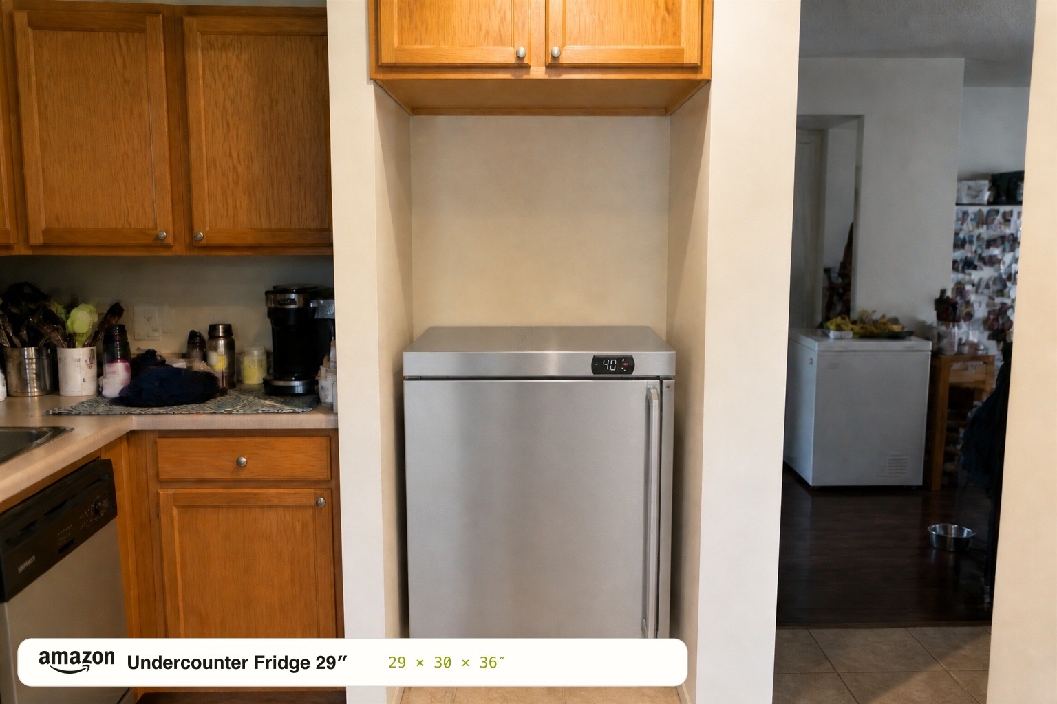 Undercounter Fridge 29″ in the same room