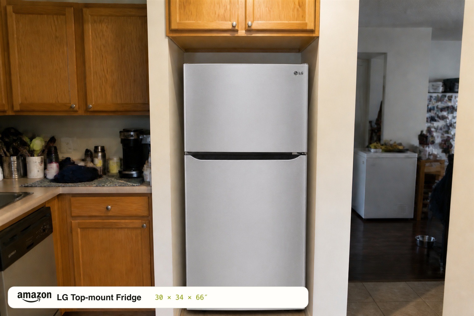 LG Top-mount Fridge in the same room